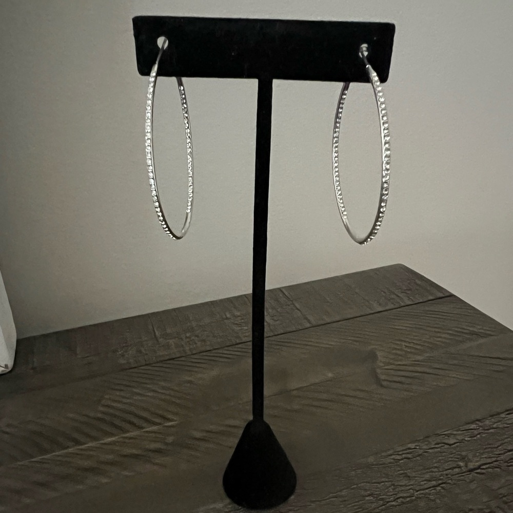 Silver Sparkly Earrings